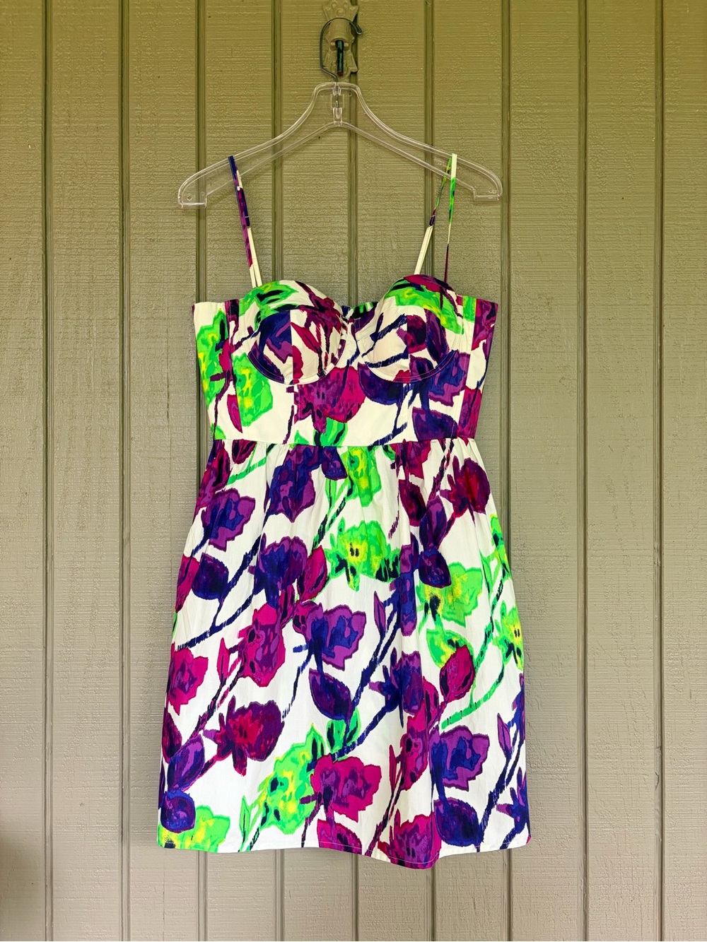 Vtg Victoria's Secret Moda International Floral Bustier Dress Sz 10 Y2K EUC